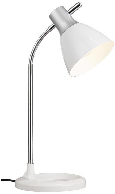 Brilliant Lampa stojąca JAN biała biurkowa DELIGHTING2-DEL-92762/05-0