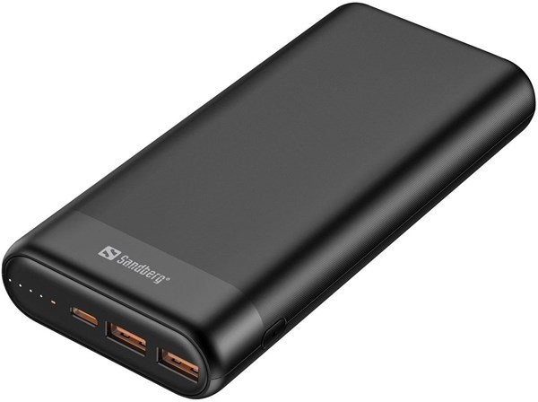 Sandberg Powerbank 20000 PD65W+2xQC3.0 Powerbank - Czarny - 20000 mAh 420-62