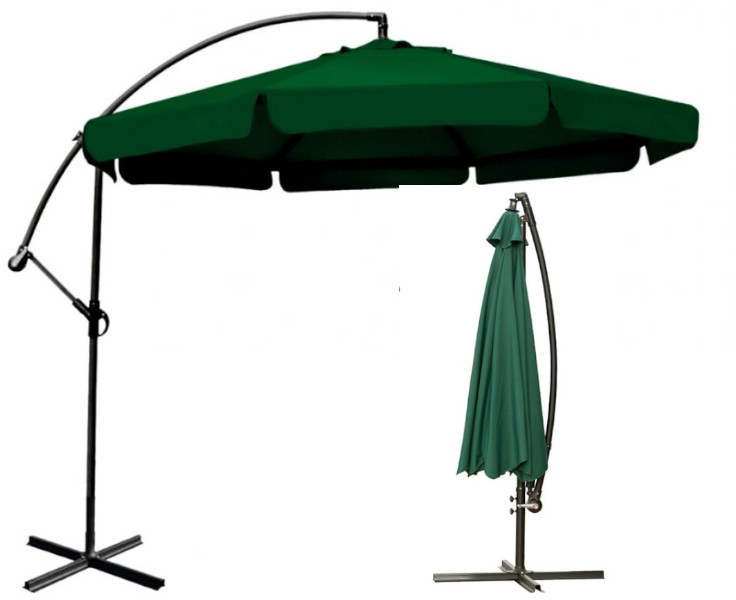 Opinie o Duży parasol ogrodowy składany 350 cm Goodhome Zielony - Darmowe płatności online! DP-HG300 GREEN