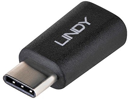 LINDY USB typu C Adapters, czarny 41896