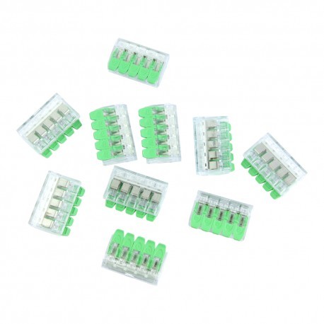 DEGSON 10 sztuk szybkozłączki instalacyjne 5x0.2-4.0 mm VDE UL 450V 32A DGN 4296 10-DG221-5.6-05P