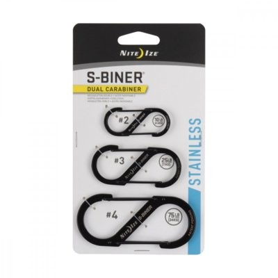 Nite Ize Nite Ize Karabińczyk S-Biner Dual stal nierdzewna czarny 3 sztuki