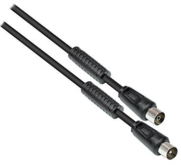 Good Connections Warianty przewód antenowy Przewód SAT-z płaszczem 2 X power Filter (rdzeniem ferrytowym), czarny S-PAK05S