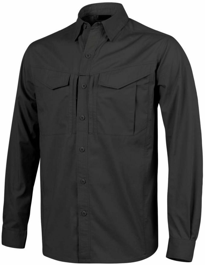 Helikon tex Koszula DEFENDER Mk2 long sleeve PolyCotton Ripstop Czarny-Black XSmall (KO-DF2-PR-01-B02) HE.KO-DF2-PR-01-B02