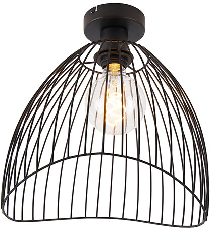 QAZQA Design plafondlamp zwart 29 cm - Pua 102451