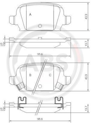 A.B.S. Klocki hamulcowe - komplet 37212