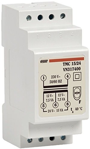 Vemer TMC 15/24 trasf. 15 VA con.230/0  12  24 V pr. przemiennego vn317400