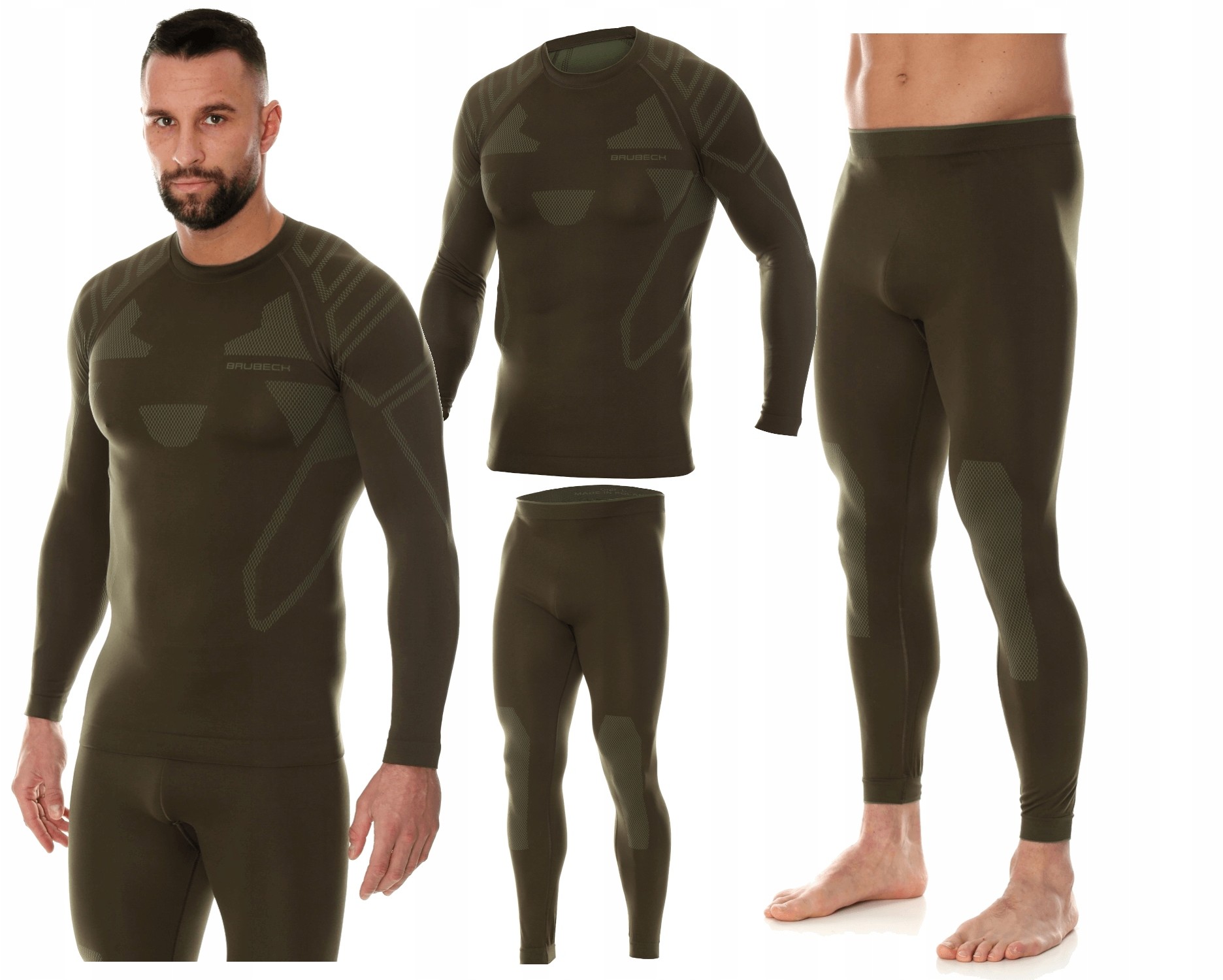 Brubeck Komplet Męski Ranger Protect Khaki r.XL