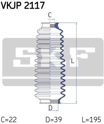 SKF Zestaw osłon, układ kierowniczy VKJP 2117