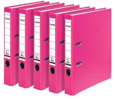 Falken segregator z polipropylenu, DIN A4, kolorowe, różowy 15003222
