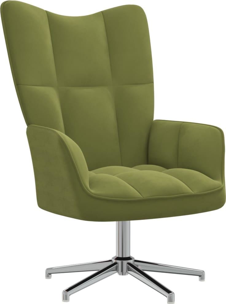 vidaXL Fotel jasnozielony obity aksamitem 328120