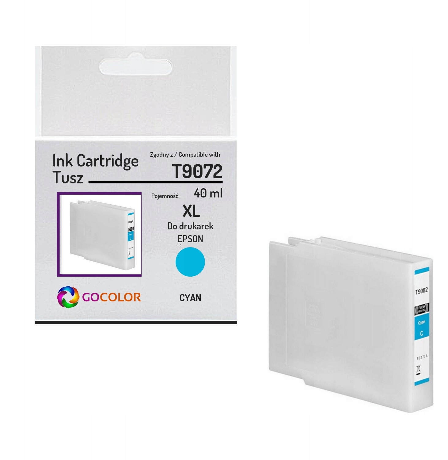 Tusz do Epson T9072 C WorkForce Pro WF-6090 Dtwc