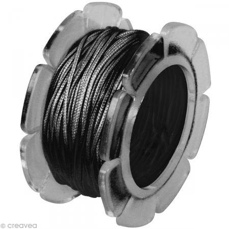 Rayher Hobby Rayher 8921301  bawełniany sznurek jubilerski, woskowany, 1 MM , SB-Btl. szpula 5 m, czarna 89-213-01