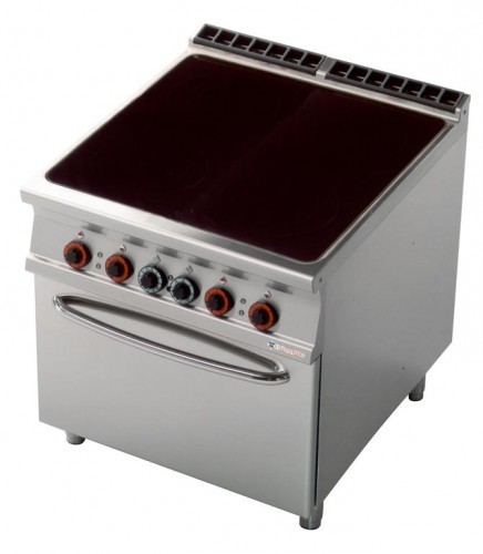 RM Gastro Kuchnia elektryczna ceramiczna z piekarnikiem GN 2/1 CFC4 - 98 ET