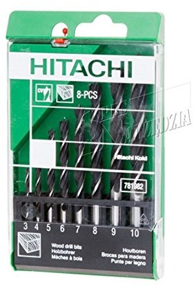 Hitachi wiertło do drewna zestaw 8-częściowy, 3  4-5  6-7  8-9  10 MM, 1 sztuki,,,,, 781982