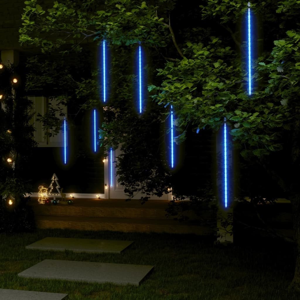 vidaXL Lampki meteory, 8 szt., 50 cm, 288 niebieskich LED, wewn./zewn. 328554
