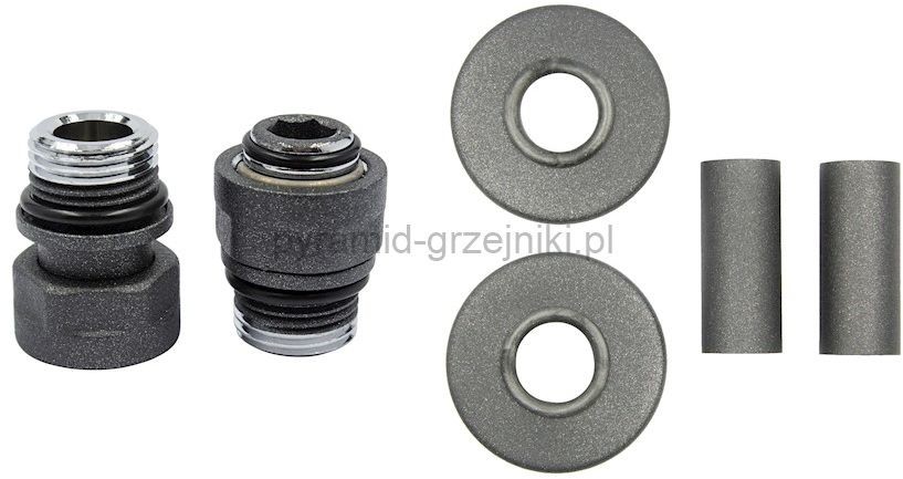 Vario Term Zestaw maskujący rozety + tuleje + złączki GZ x GZ1/2 - grafit str. ZMR1GZ1/2xM2205