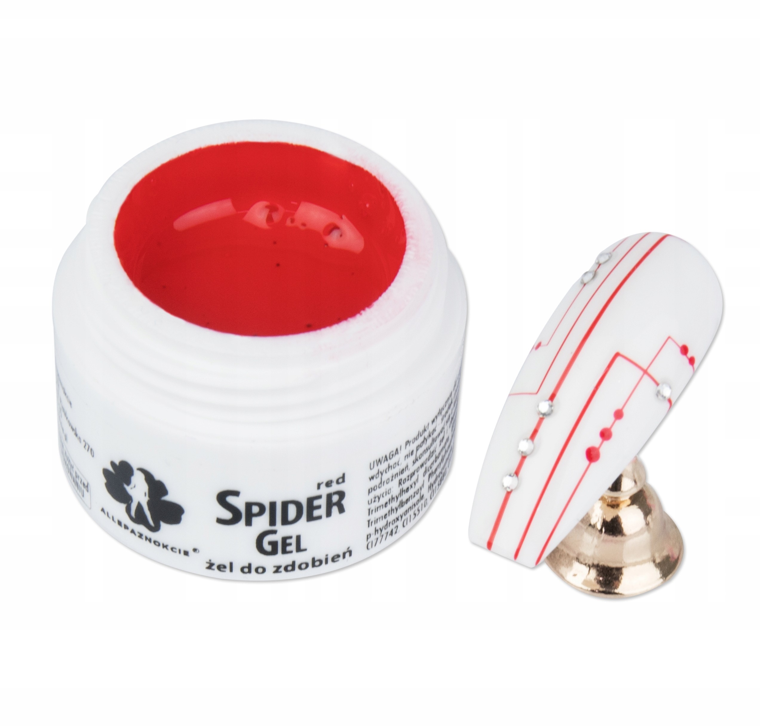 Spider Gel Żel Do Zdobień Red Czerwony 3G