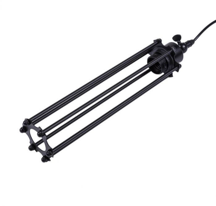Abigali Retro LAMPA wisząca RETRO KRS-E27 Abigali industrialna OPRAWA metalowy ZWIS klatka czarna KRS-E27