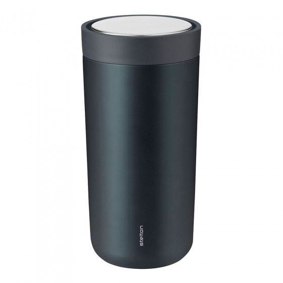 Stelton Kubek To Go Click Steel Black Metallic