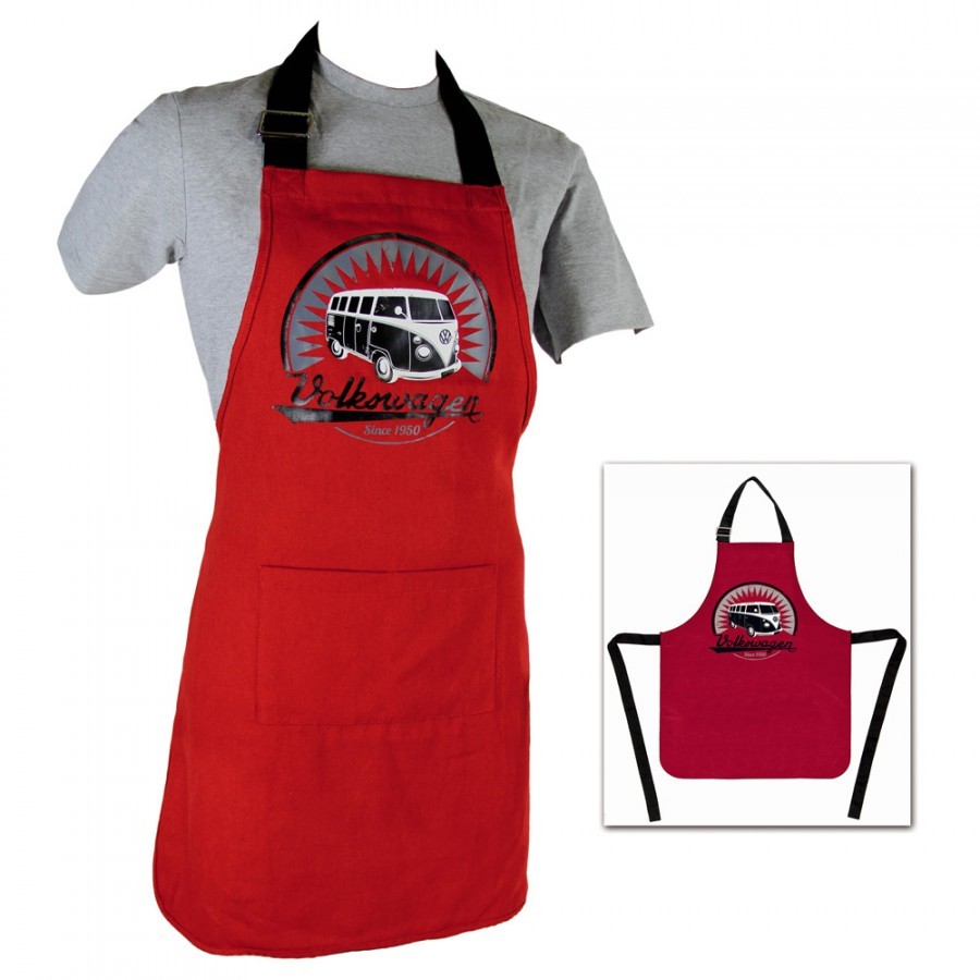 BRISA Fartuch 58x50 cm BRISA VW BUS czerwony BR-BUAP01