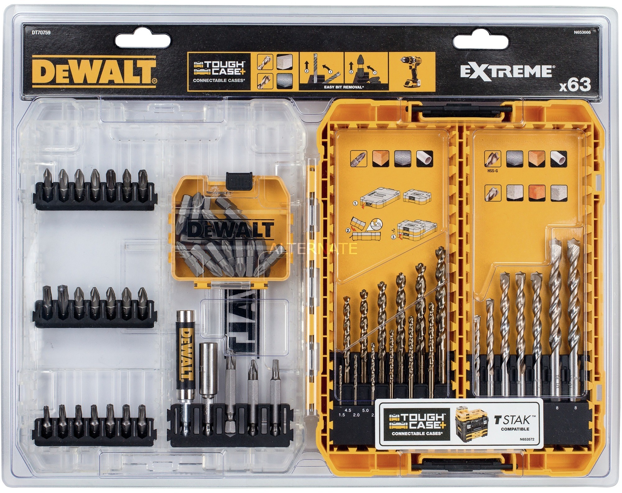 Dewalt DT70759-QZ, Zestawy wierteł i bitów 5054905247119
