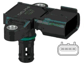 DELPHI Czujnik, ciśnienie w kolektorze dolotowym PS10193