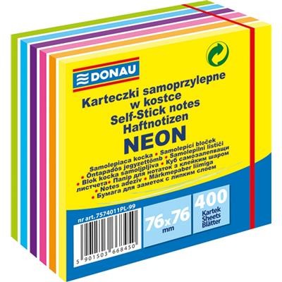 Donau Kostka samoprzylepna 76x76mm 1x400 kart. mix kolorów 7574011PL-99