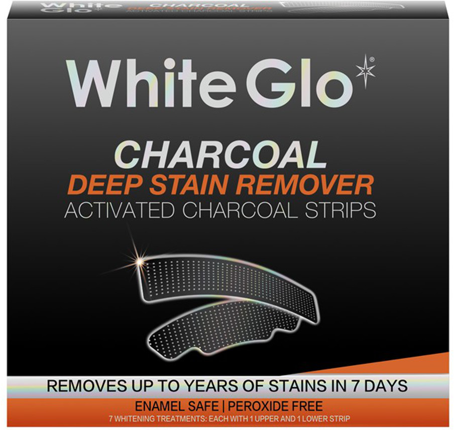 White Glo Barros Laboratories Charcoal - paski wybielające do skutecznego wybielania zębów w domu