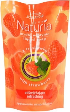 Joanna Truskawkowe mydło w płynie do rąk - Naturia Body Strawberry Liquid Soap (Refill)