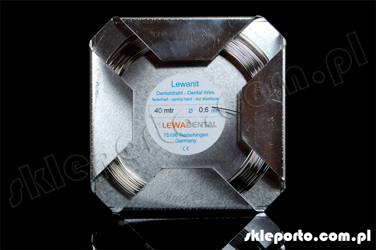 Lewadental Drut Lewa-Dental Spring Hard  0,6 mm  40 m - ortodoncja ortodontyczny ortodontyczna