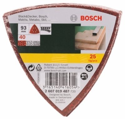 Bosch BOSCH_elektonarzedzia BOSCH_elektonarzedzia Zestaw papierów ściernych Promoline 93 mm 25 elementów)