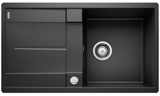 Blanco METRA 5 S-F Silgranit PuraDur Czarny odwracalny korek auto 525921