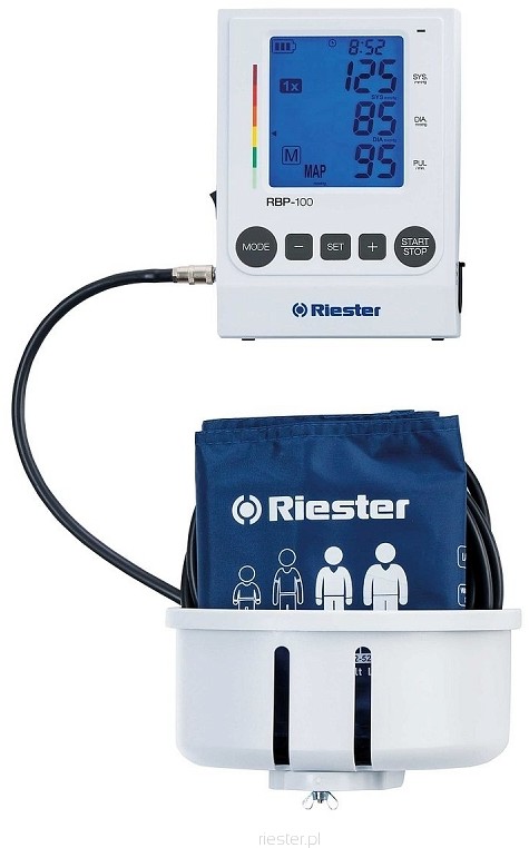 RIESTER Riester zestaw naścienny - wariant 2 Zestaw naścienny - ciśnieniomierz elektryczny, otoskop i dermatoskop - wariant 2 RIESTER WARIANT2