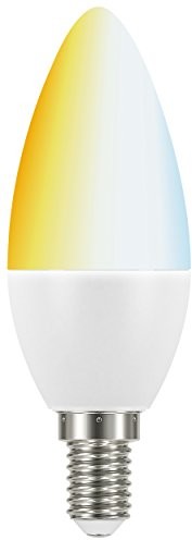 Müller Licht LED żarówka kształt świecy White, dodatki: rozszerzenie systemu Tint-światła, plastik, E14, 6 W, kolor biały, 3.8 x 3.8 x 11 cm 404008
