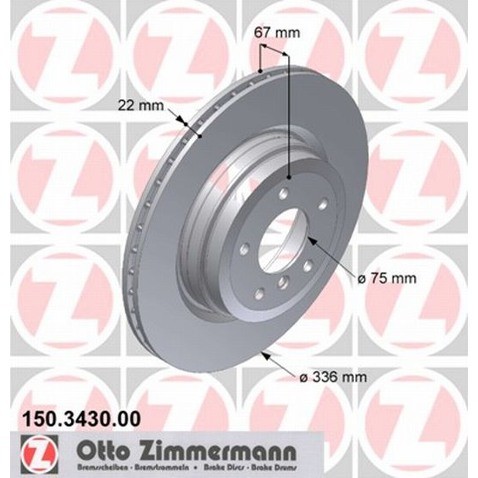 Zimmermann Tarcza hamulcowa 150.3430.20