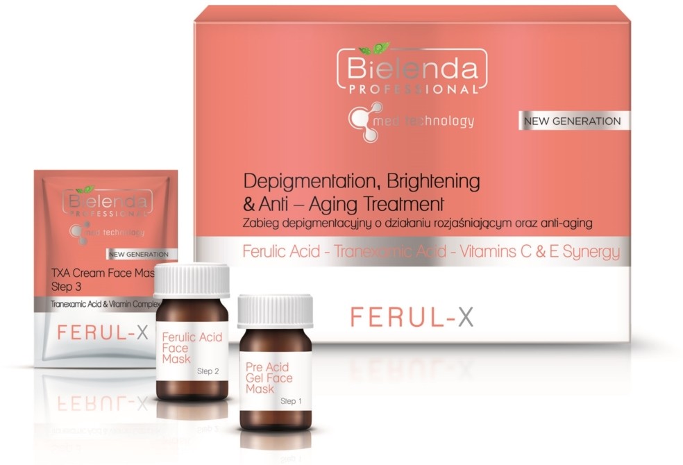 Bielenda FERUL-X Zabieg depigmentacyjny SET na 5 zabiegów B.ZABIEG FERUL-X