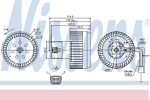 NISSENS Wentylator wnętrza NISSENS 87123