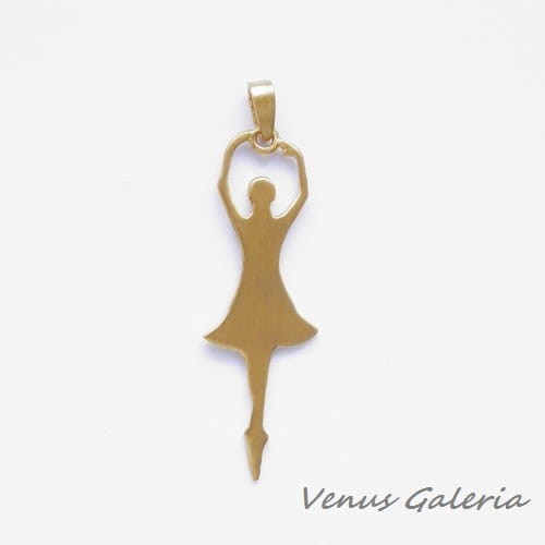 Wisiorek - Baletnica złota mała 2154