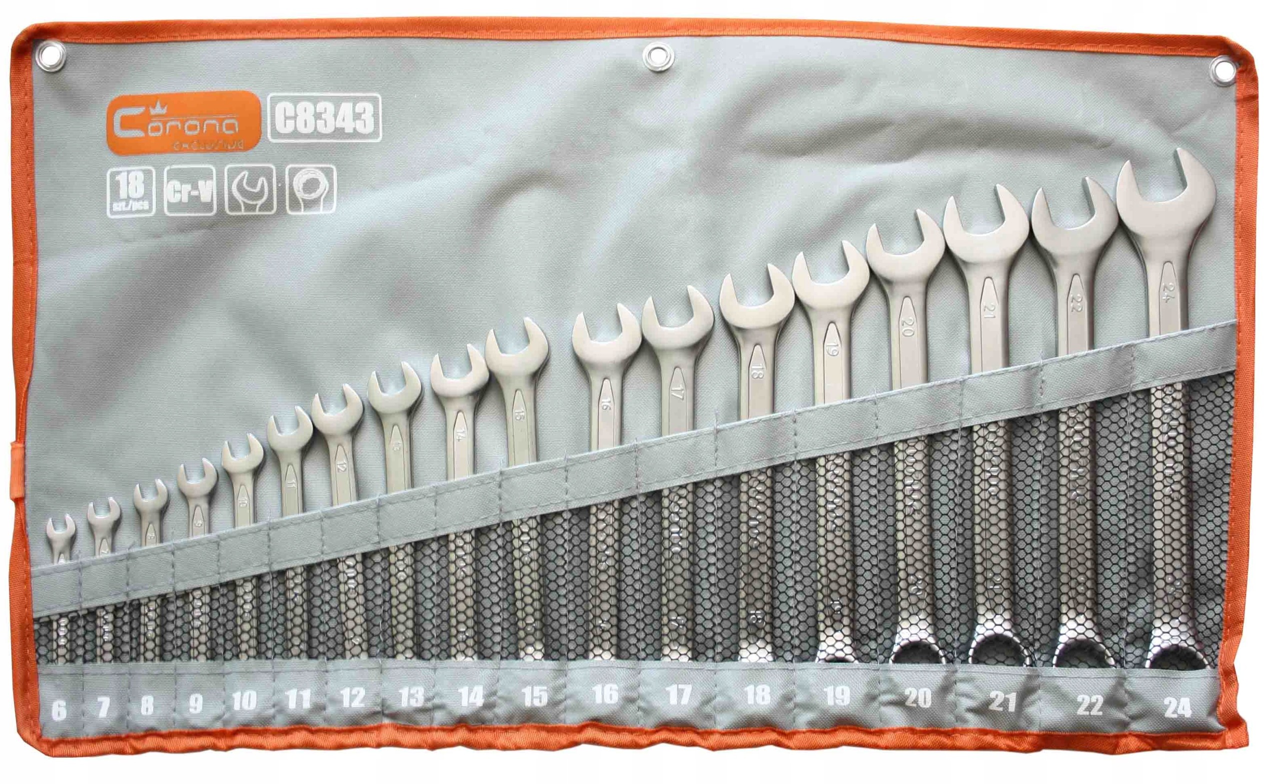 Corona Klucze Płasko Oczkowe 6-24 18 Szt C8343