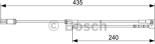 Bosch Zestyk ostrzegający o zużyciu okładzin hamulcowych przód 1 987 473 543