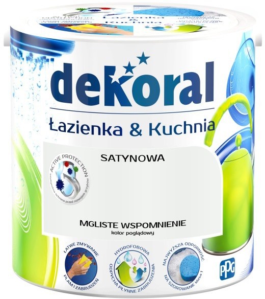 Dekoral Farba satynowa $127azienka i Kuchnia mgliste wspomnienia 2 5 l 390805