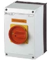 Eaton 207149 wyłącznik główny, 3-biegunowy + 1 zestyk zwierny, 20 A, funkcja E-Stop, 90 °, zamykany w 0-status, struktura 207149