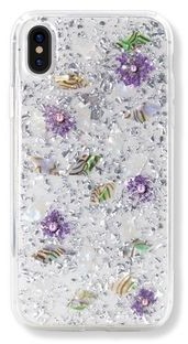 KAVARO Kavaro Shell Series Etui Ozdobione Oryginalnymi Kryształami Preciosa Iphone Xs Srebrny 177690_46466 [11226530]