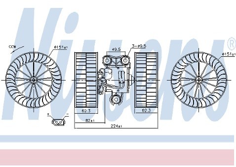 NISSENS Wentylator wnętrza 87340