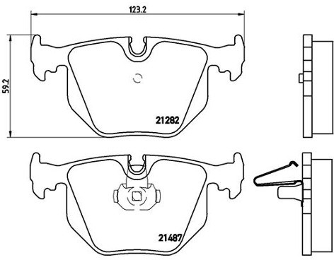 BREMBO Zestaw klocków hamulcowych, hamulce tarczowe P 06 044