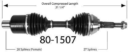 EMPI Półoś napędowa przednia prawa 80-1507