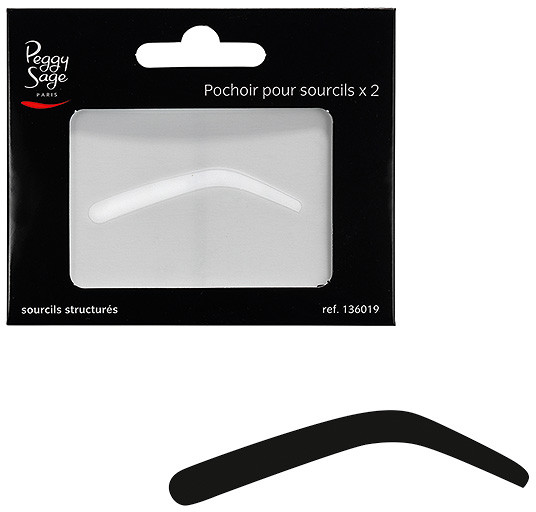 Peggy Sage Eyebrow stencil - structured, Szablony do brwi x 2 (ref.136019)