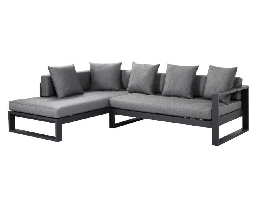 Unique Vente Narożna sofa ogrodowa MOLOKAI z aluminium - Antracyt