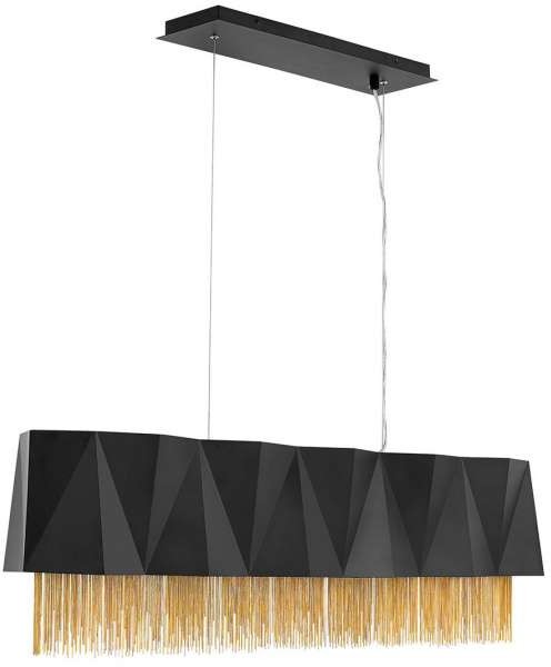 Hinkley Eklektyczna LAMPA wisząca HK-ZUMA-ISLE-SBG Elstead metalowa OPRAWA glamour ZWIS crystal czarny złoty HK-ZUMA-ISLE-SBG